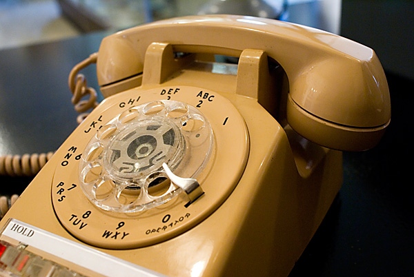 Rotary-dial telephone